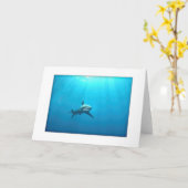 Carte de voeux océanique de requin de Whitetip (Fleur jaune)