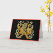 Carte de voeux Octopus (Fleur jaune)