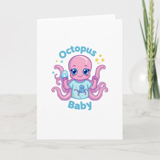Carte de voeux Octopus Baby (Devant)