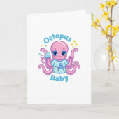 Carte de voeux Octopus Baby (Fleur jaune)