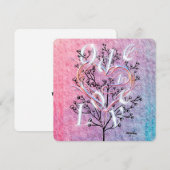 Carte de vœux Ode à l'amour par la poète Adiela Ak (Devant / Derrière)