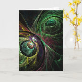 Carte de voeux OEil à oeil Abstrait Art (Fleur jaune)