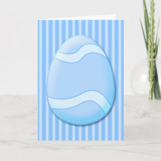 Carte de voeux Oeuf de Pâques (bleu)