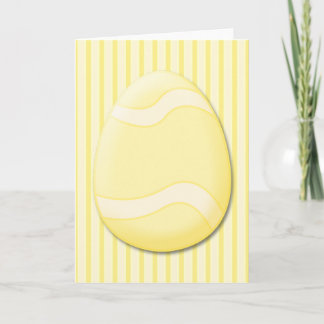 Carte de voeux Oeuf de Pâques (Jaune)