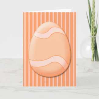 Carte de voeux Oeuf de Pâques (orange)
