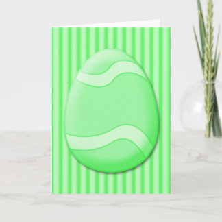 Carte de voeux Oeuf de Pâques (Vert)