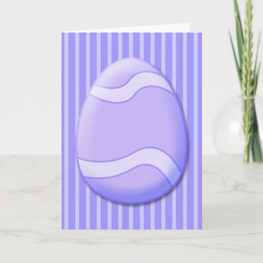 Carte de voeux Oeuf de Pâques (violet) (Devant)