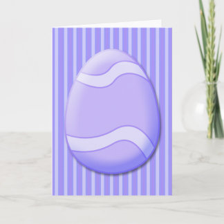 Carte de voeux Oeuf de Pâques (violet)