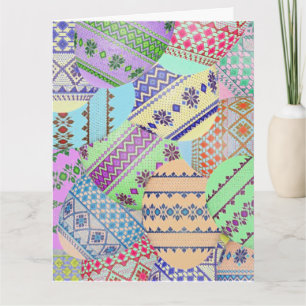 Carte de voeux OEufs de Pâques ukrainiens (Pysanky