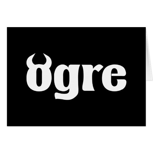 Carte de voeux Ogre (Devant horizontal)