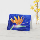 Carte de voeux Oiseau de paradis (Fleur jaune)