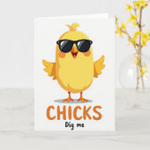 Carte de vœux oiseau jaune Cool (Fleur jaune)