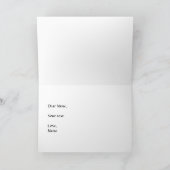 Carte de vœux oiseaux bleus noirs (Intérieur)