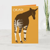 Carte de voeux Okapi (Devant)
