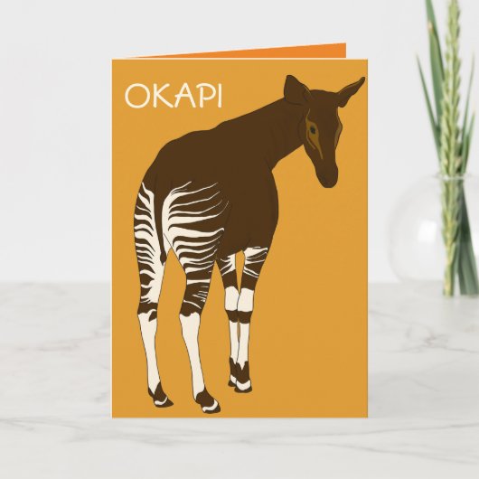 Carte de voeux Okapi (Devant)