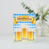 Carte de voeux Oktoberfest avec bière (Debout devant)