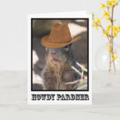 Carte de voeux "Old Squrly" (Fleur jaune)