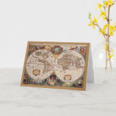 Carte de voeux Olde World (Fleur jaune)
