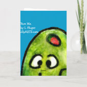 Carte de voeux olive d'amour de bande dessinée (Dos)