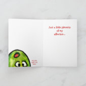 Carte de voeux olive d'amour de bande dessinée (Intérieur)