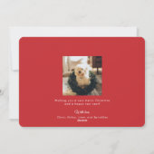 Carte de vœux ondulée Fa La La La La - rouge et bl (Dos)