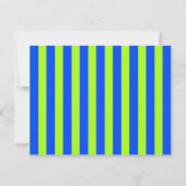 Carte de vœux ondulée néon lime et bleu électrique (Dos)