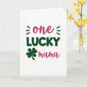 Carte de vœux One Lucky Mama (Fleur jaune)