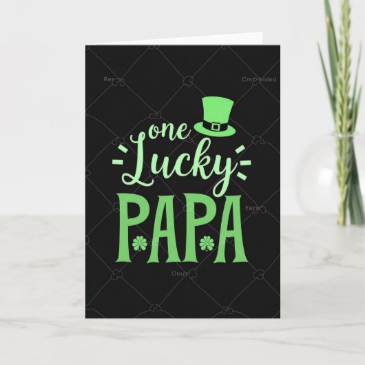 Carte de vœux One Lucky Papa (Devant)