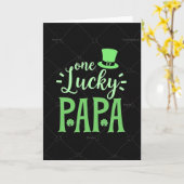 Carte de vœux One Lucky Papa (Fleur jaune)