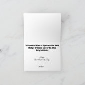 Carte de voeux Optician Chouette Drôle (Intérieur)