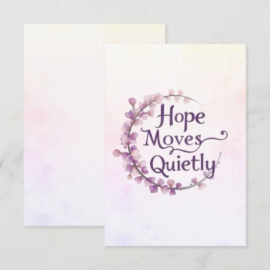 Carte de voeux optimiste (Devant / Derrière)