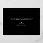 Carte de vœux Optimiste Joyeuse Année en feuille d (Verso)