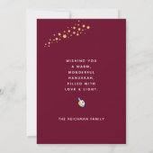 Carte de voeux or HANOUKKA (Dos)