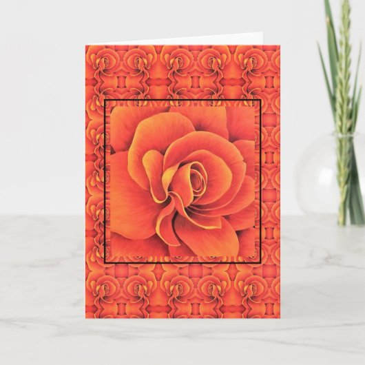 Carte de voeux Orange Begonia (Devant)