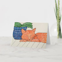 Carte de voeux Orange Cat