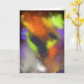 Carte de voeux orange Clusters (Fleur jaune)
