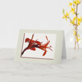 Carte de voeux orange de Canna (Fleur jaune)
