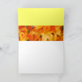 Carte de voeux orange de plaisir de soleil (Intérieur)