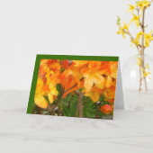 Carte de voeux orange de plaisir de soleil (Fleur jaune)