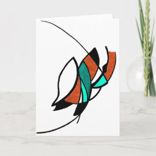 Carte de voeux Orange Egyptian Eye
