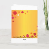 Carte de voeux Orange Flowers (Dos)