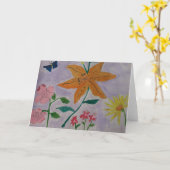 Carte de voeux Orange Lily (Fleur jaune)