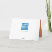 Carte de voeux orange profonde du coucher du (Dos)