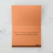 Carte de voeux orange profonde du coucher du (Intérieur)