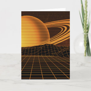 Carte de voeux Orange Retrowave