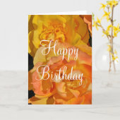 Carte de voeux Orange rose (Fleur jaune)