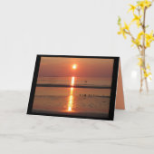Carte de voeux Orange Sunset (Fleur jaune)