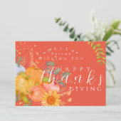 Carte de voeux Orange Thanksgiving Automne (Debout devant)