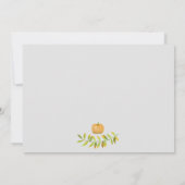 Carte de voeux Orange Thanksgiving Automne (Dos)