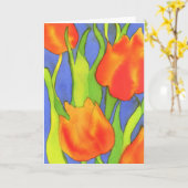 Carte de voeux Orange Tulips (Fleur jaune)